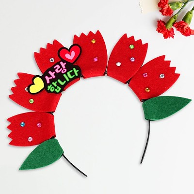 큐티카네이션 머리띠 10세트