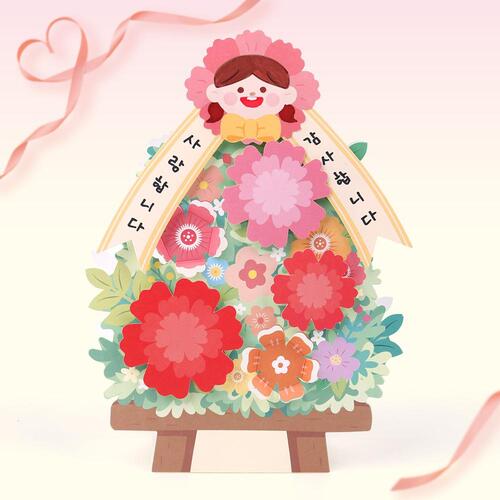 카네이션 화환 카드-10개